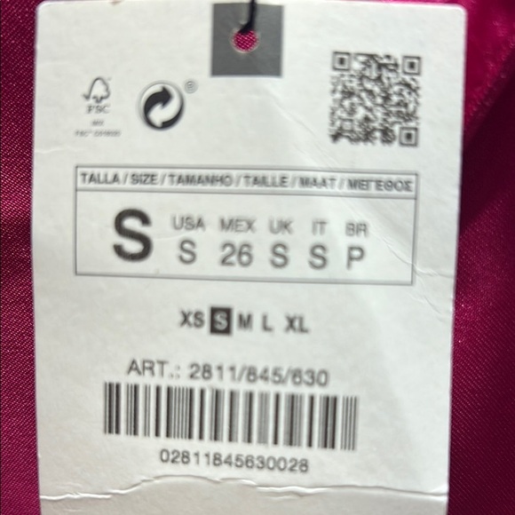 Zara Fuchsia Satin Ruffle Dress - Picture 6 of 6